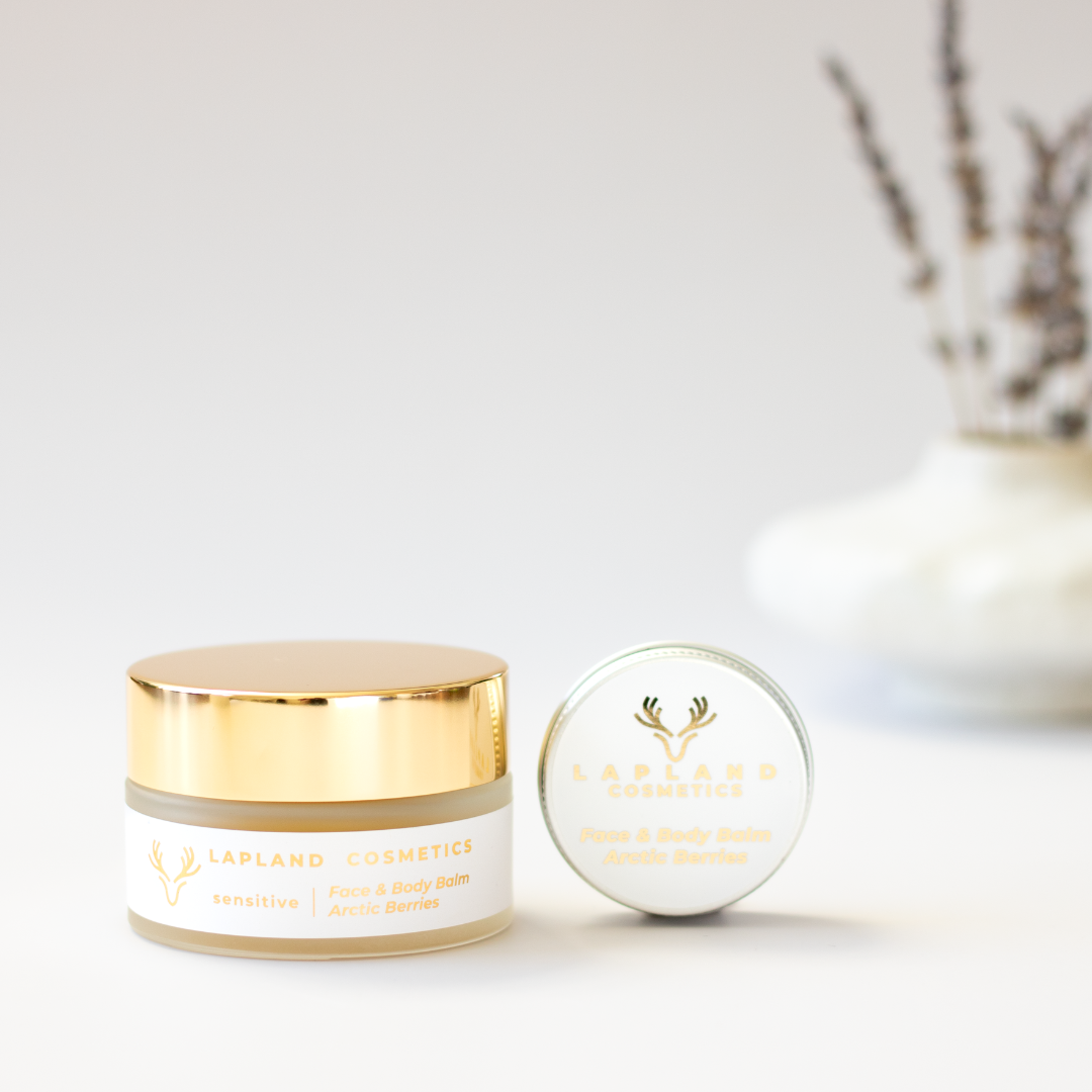 Lapland Cosmetics Reindeer Tallow Face & Body Balm with Arctic berries – product packaging on a white background